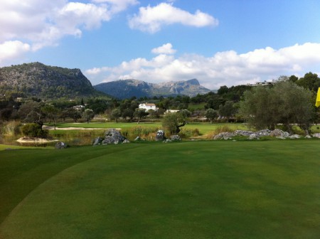 Härlig vy från green